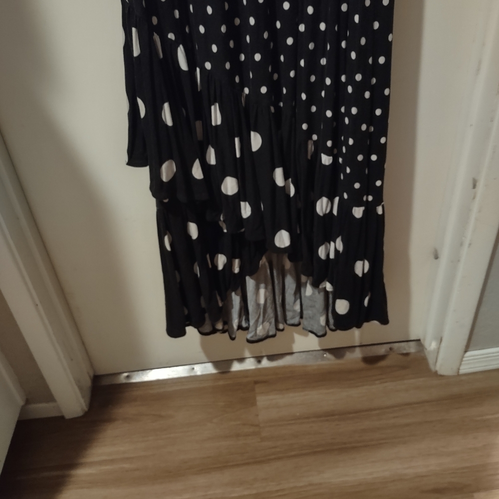 Ruffle top and bottom high low dress. - Picture 2 of 4